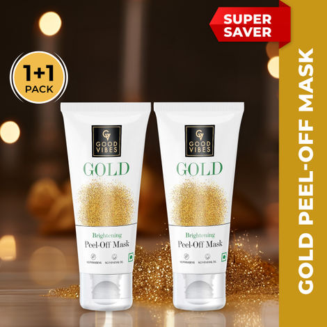 Buy Good Vibes Gold Peel-Off Mask: Reveal Your Best Skin with Every Peel (Pack of 2) - (50g each)-Purplle