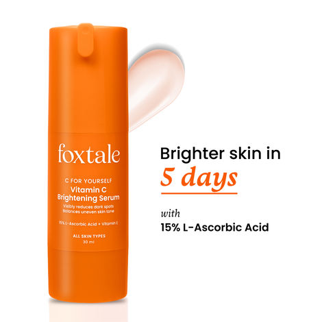 Buy Foxtale Vitamin C Face Serum withA L-Ascorbic Acid and Vitamin EA Brightening Serum - 30 ml-Purplle