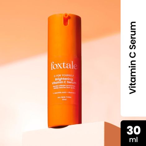 Buy Foxtale Vitamin C Face Serum with L-Ascorbic Acid and Vitamin E Brightening Serum - 30ml-Purplle