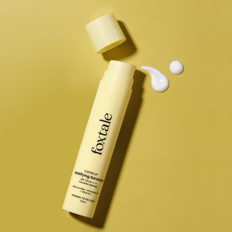 Foxtale Key FoxTale CoverUp SPF 50+ PA++++ Broad Spectrum Matte Sunscreen with ...