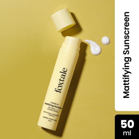 Buy FoxTale CoverUp SPF 70 PA++++  Mattifying Sunscreen with Niacinamide - 50ml-Purplle