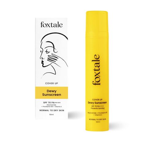 Buy FoxTale CoverUp SPF 70 PA++ Dewy Sunscreen Cream - 50ml-Purplle