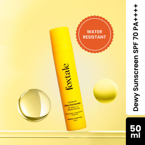 Buy FoxTale CoverUp SPFA 70 PA++ Dewy Sunscreen Cream - 50 ml-Purplle