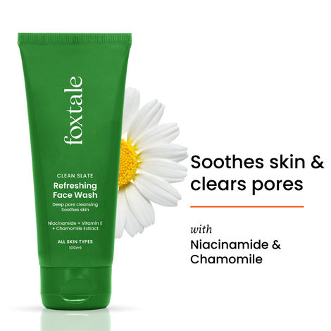 Buy Foxtale Refreshing Face Wash for Deep Cleansing with Niacinamide, Hydrates & Brightens - 100 ml-Purplle