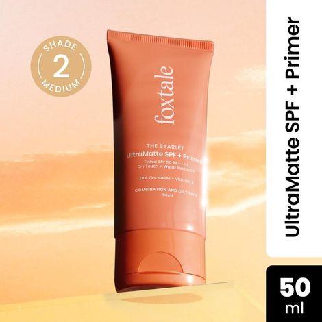 Buy Foxtale Ultra Matte SPF 50 PA++++ & Primer | Shade 2 50 ml-Purplle