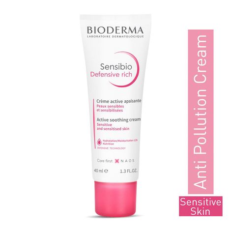 Buy Bioderma Sensibio Defensive Rich Active Soothing Cream Hydration/Moisturisation 12h Nutrition (40 ml)-Purplle