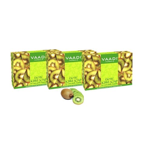 Buy Vaadi Herbals Exotic Kiwi Soap with Green Apple Extract (75 g) (Pack of 3)-Purplle