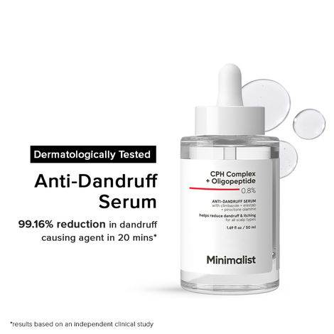 Buy Minimalist CPH Complex+Oligopeptide 0.8% Anti dandruff serum |Treats Dandruff & Itchy Scalp 50 ml-Purplle