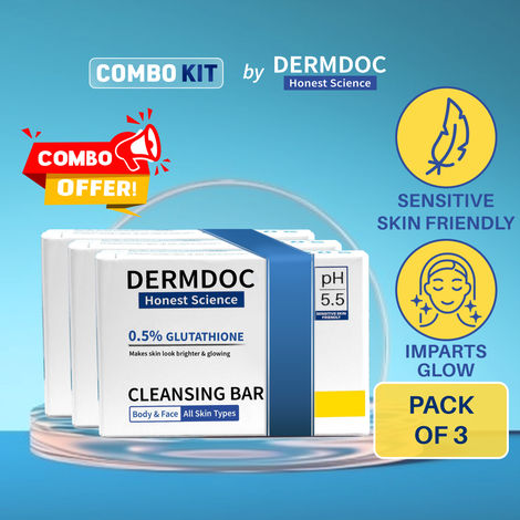 Buy Dermdoc Glutathione Cleansing Bar (Pack of 3)-Purplle