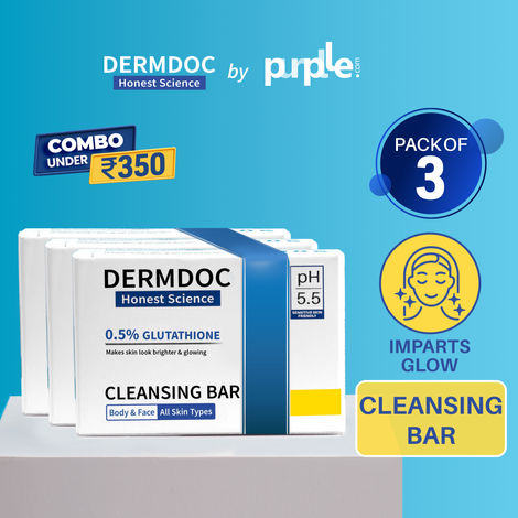 Buy Dermdoc Glutathione Cleansing Bar (Pack of 3)-Purplle