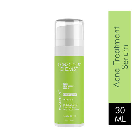 Buy Conscious Chemist Flashfix Acne Treatment Serum | 2% Salicylic Acid & 0.5% Zinc PCA - 30 ml-Purplle