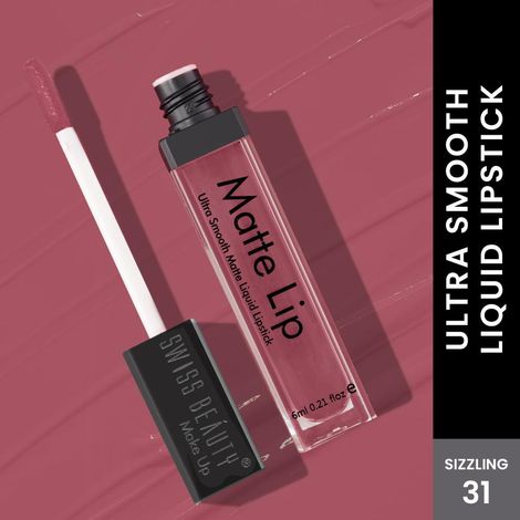 Buy Swiss Beauty Ultra Smooth Matte Lip Liquid Lipstick 31 Sizzling (6 ml)-Purplle