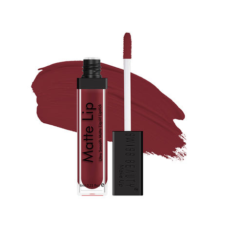 Buy Swiss Beauty Ultra Smooth Matte Lip Liquid Lipstick Color Stay - Wine-Red (6 ml)-Purplle