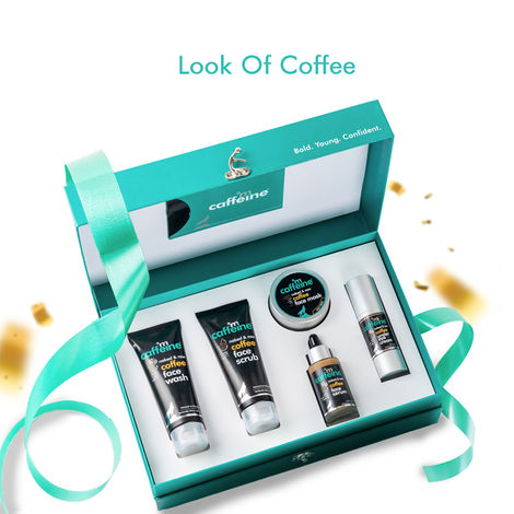Buy mCaffeine Coffee Look Gift Set | Facial Kit with Face Wash, Scrub, Mask, Serum & Under Eye Cream for a Pampering Skin Day | For Women and Men (370 gm)-Purplle