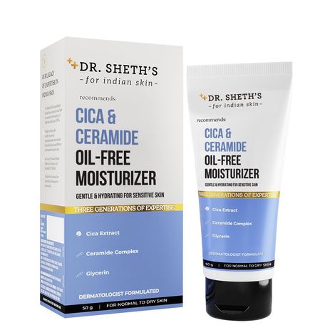 Buy Dr. Sheth's Cica & Ceramide Oil-Free Moisturizer - 50g-Purplle