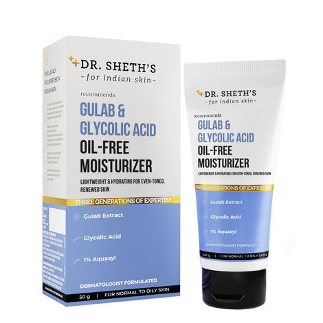 Buy Dr. Sheth's Gulab & Glycolic Acid Oil-Free Moisturizer-50 gm-Purplle
