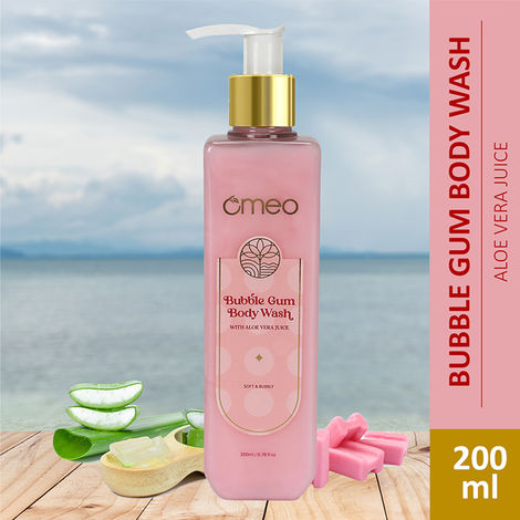 Buy Omeo Bubble Gum Body Wash ,Shower Gel Enrich With Aloe Vera Juice Extract For Men & Women 200 ml-Purplle