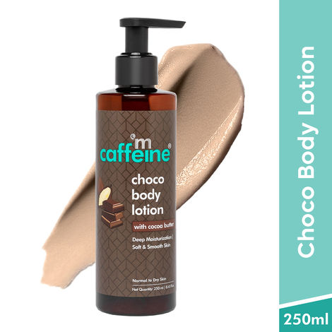 Buy mCaffeine Choco Body Lotion with Cocoa Butter for Deep Moisturization & Soft Skin | Non-Greasy Body Moisturizer for Dry, Normal & Oily Skin - 250ml-Purplle
