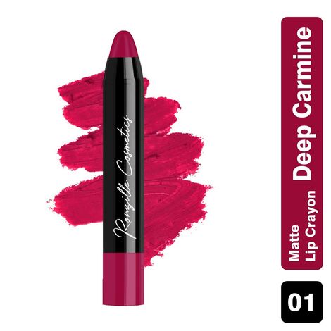 Buy Ronzille Matte Lip Crayon Deep Carmine -01 4.5 gm-Purplle