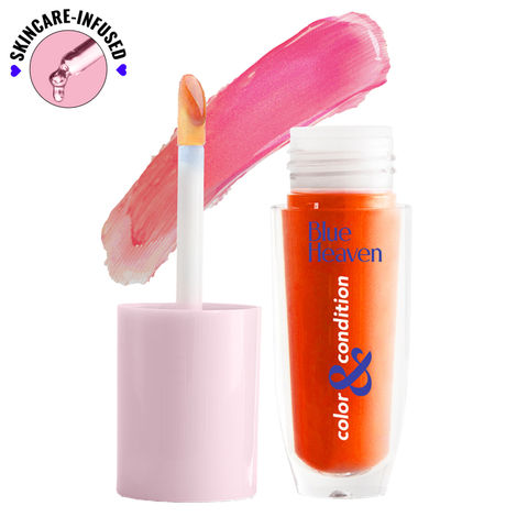 Buy Blue Heaven Color & Condition Tinted Lip Oil, Orange Pumpkin, 4.2 ml-Purplle