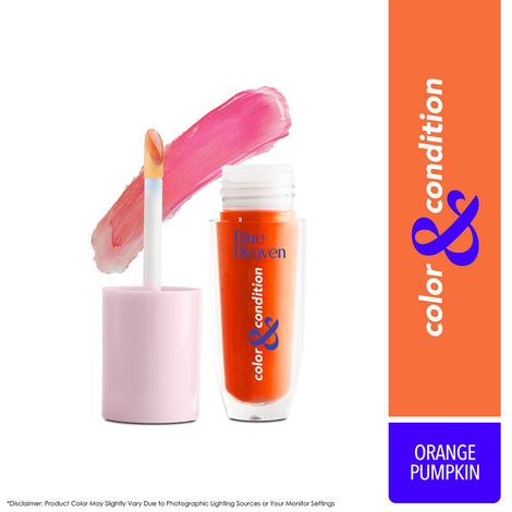 Buy Blue Heaven Color & Condition Tinted Lip Oil, Orange Pumpkin, 4.2 ml-Purplle
