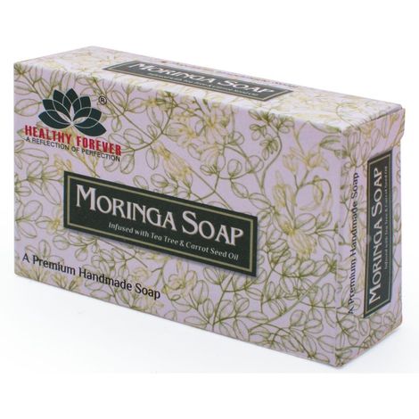 Buy Healthy Forever Moringa Soap with Moringa Leaf Powder with Antibacterial & Anti-Inflammatory 120 g-Purplle