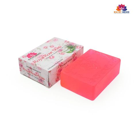Buy Healthy Forever Sulphate Parabens free Royal Rose Soap Infused With Almond & Rose Oil for Acne 120 gm-Purplle
