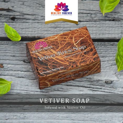 Buy Healthy Forever Vetiver Soap,Sulphate Parabens free Soap for Women,Men,Skin Whitening(Pack of 1) 120 g-Purplle