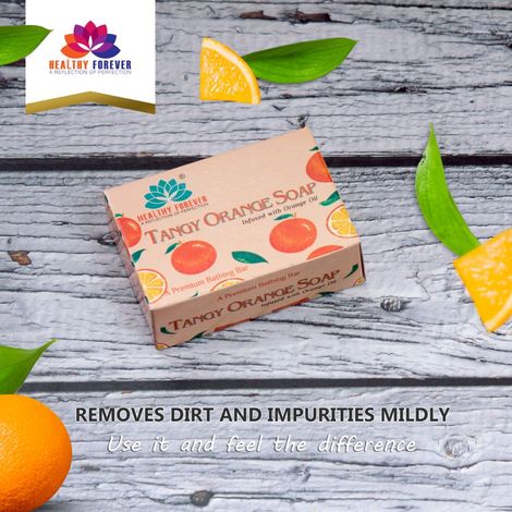 Buy Healthy Forever Pure Tangy Orange soap for Men & Women.Skin Whitening lightening & Dark spot 120 gm-Purplle