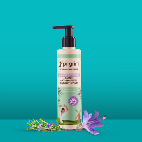 Buy Pilgrim Rosemary & Biotin Anti-Hairfall Conditioner for Reducing Hair Fall , Strengthens Hair,200 ml,Sulphate & Paraben-Free, For Men & Women-Purplle