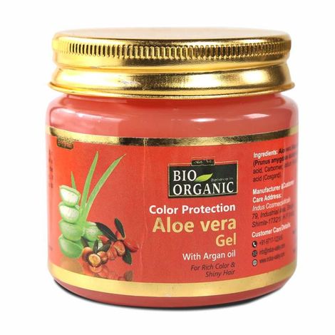 Buy Indus Valley Bio Organic Color Protection Aloe Vera Gel With Argan Oil -For Rich Color&Shiny Hair (175 ml)-Purplle