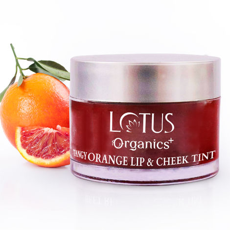 Buy Lotus Organics+ Tangy Orange Lip & Cheek Tint|Ntural Organic & Youthful Glow|All Skin Types|10 gm-Purplle