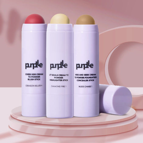 Buy Purplle Soft Glam Makeup Kit | Blush | Highlighter | Foundation|-Purplle