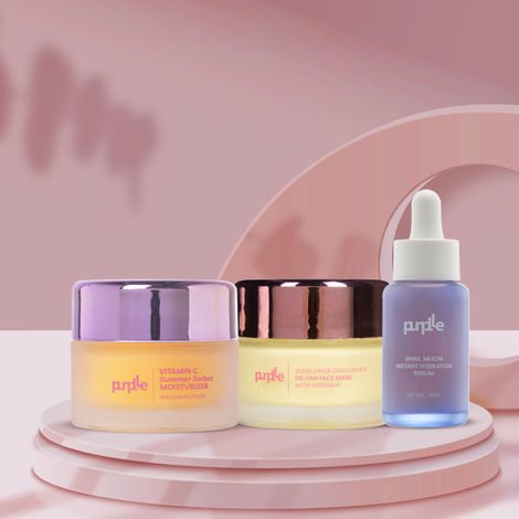 Buy Purplle Brightening Kit | Face Moisturiser | Face Mask | Face Serum |-Purplle