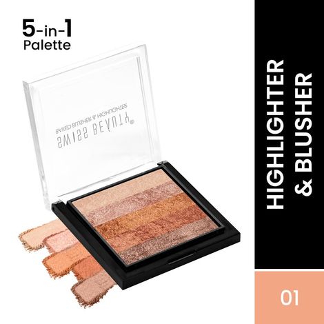 Buy Swiss Beauty Blusher Brick Highlighter - SB-805_01-Multicolor (7 g)-Purplle