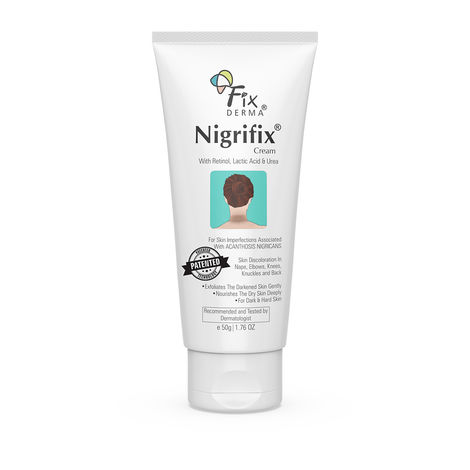 Buy Fixderma Nigrifix Cream For Acanthosis Nigricans With Lactic Acid,Dermatologist Tested Retinol Cream,Hyperpi gmentation Removal Cream,For Dark Body Parts Like Neck, Ankles, Knuckles, Armpits, Thighs & Elbows,Exfoliant - 50 gm-Purplle