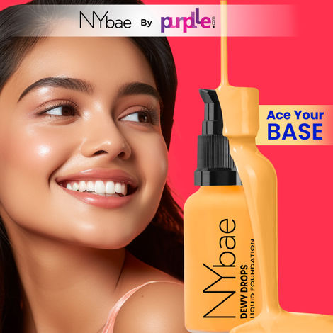 Buy NY Bae Dewy Drops Foundation| Natural Finish | Everyday Glow |Lightweight Concealer | Moisturising - Freddo 04 (30 ml)-Purplle