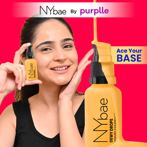 Buy NY Bae Dewy Drops Foundation| Natural Finish | Everyday Glow |Lightweight Concealer | Moisturising - Freddo 04 (30 ml)-Purplle