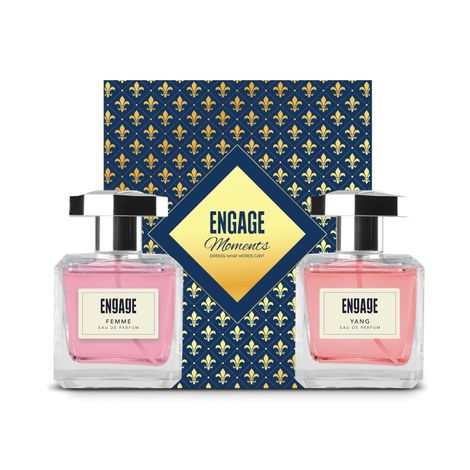 Buy Engage Moments Luxury Perfume Gift for Women, Long Lasting, Birthday Gift, Fruity & Floral, Pack of 2, 200ml-Purplle