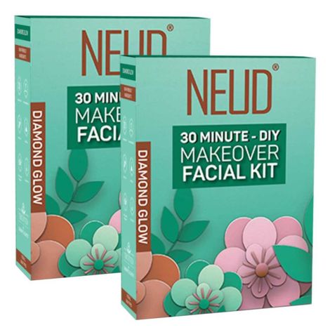 Buy NEUD 6-Step DIY Makeover Facial Kit for Salon-Like Glow at Home - 2 Packs (60 gm Each)-Purplle