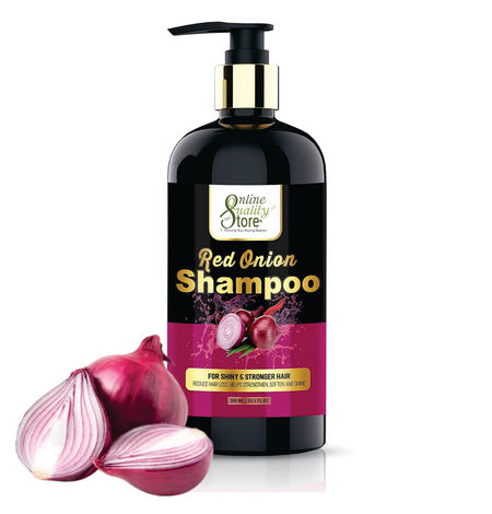 Buy Online Quality Store Red Onion Shampoo 300 ml for Hair Growth and Hair Fall Control |Hair Growth Oil| Reduces hairfall | With Natural Ingredients |Natural shampoo |No Parabens, Mineral Oil, Silicones, Color & Peg-Purplle