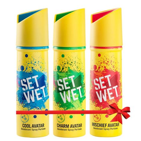 Buy Set Wet Cool, Charm and Mischief Avatar Deodorant Spray Perfume, 150 ml Each (Pack of 3)-Purplle