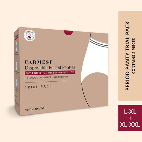 Buy Carmesi Disposable Period Panties - Trial Pack - L+XL-Purplle
