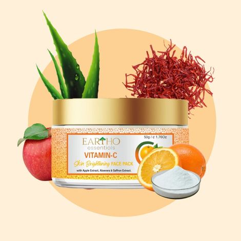 Buy Eartho Essentials Vitamin C Skin Brightening Face Pack 50 gm-Purplle