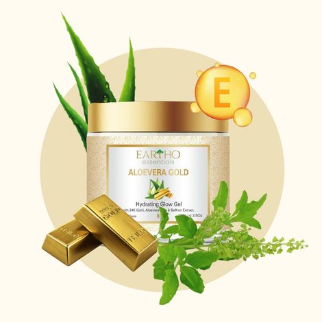 Buy Eartho Essentials Aloevera Gold Hydrating Glow Gel 100 gm-Purplle