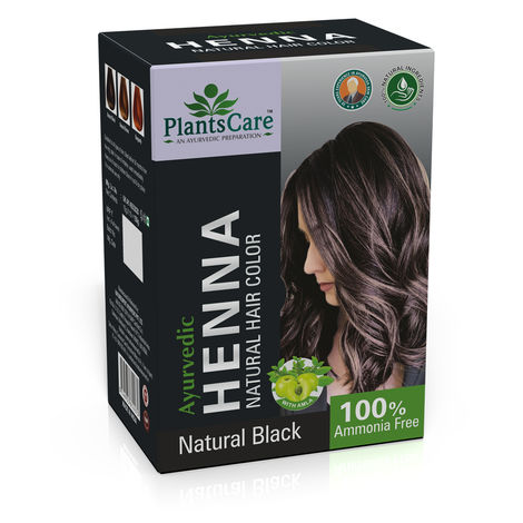 Buy Plants Care Ayurvedic Henna Natural Hair Color Black 240 gm-Purplle