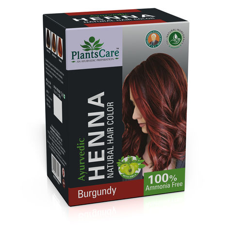 Buy Plants Care Ayurvedic Henna Natural Hair Color Burgundy 240 gm-Purplle