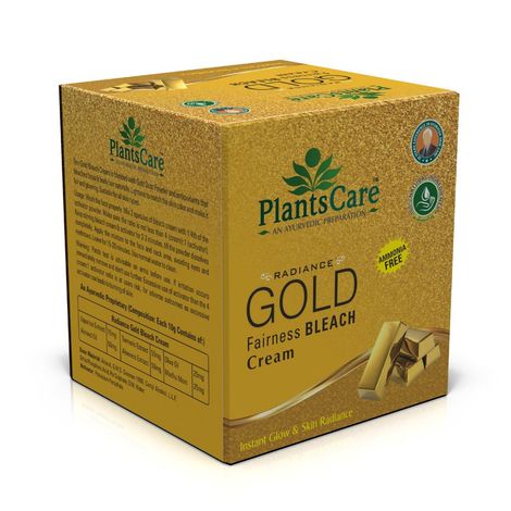 Buy Plants Care Radiance Gold Bleach Cream 200 gm-Purplle