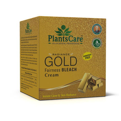 Buy Plants Care Radiance Gold Bleach Cream 500 gm-Purplle