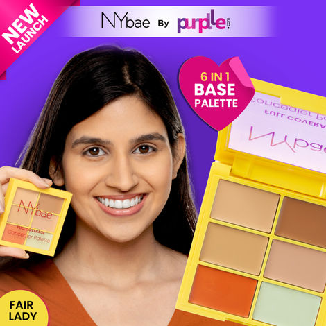 Buy NY Bae Full Coverage Concealer Palette - Fair Lady 01 | Concealer | Foundation | Contour | Colour Correctors | Glowing Fair Skin | Face Makeup | Creamy Finish (9g)-Purplle